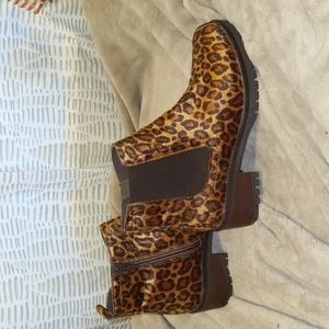 Sketchers Leopard Memory Foam Combat Booties. Size 7. NWOT